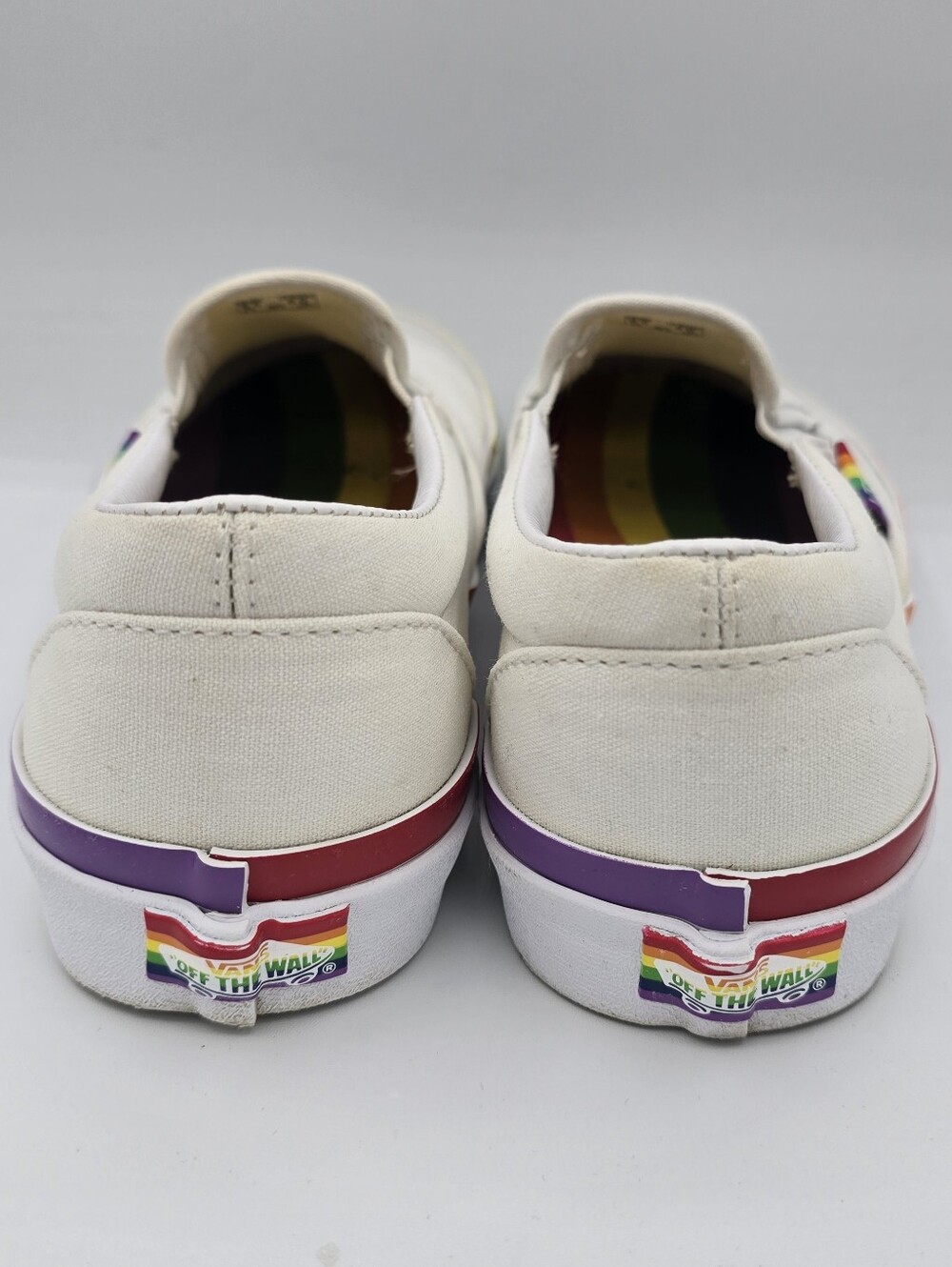 Vans - Unisex Classic Slip-On Pride Rainbow LGBTQ+ Canvas Shoes - Picture 2 of 8